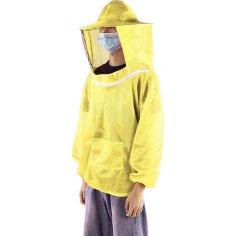 Outils apicoles, veste de protection professionnelle pour apiculteur, voile et blouse jaune (1/5)