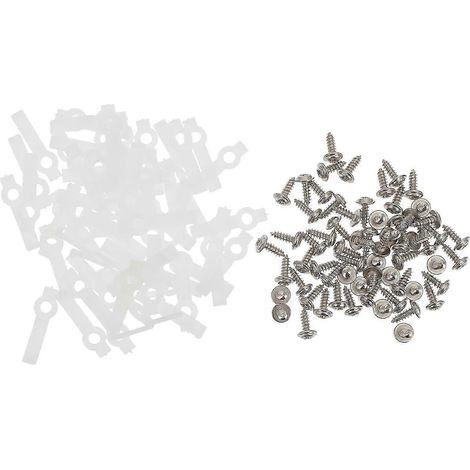 Clips de fixation pour guirlande lumineuse LED, lot de 100, en nylon blanc (1/5)
