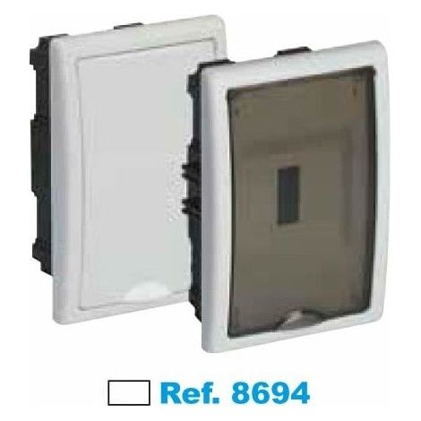Solera – Panneau électrique encastré 4 éléments blanc – Tableau équipé à encastrer – Protection IP40 – Résistance chocs IK07 – 8694