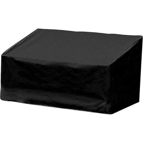 Housse de Protection Imperméable Pliable pour Banc de Jardin en Tissu Oxford Noir pour Protéger Sièges Extérieurs la Poussière Pluie (1/5)