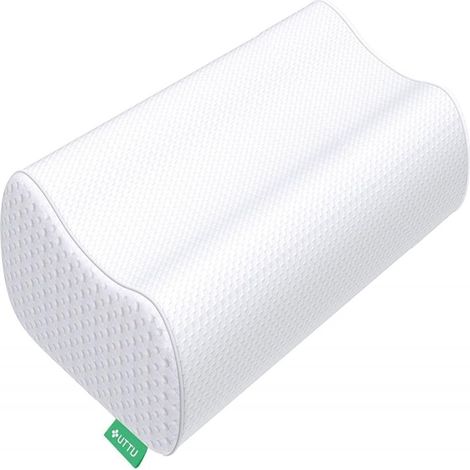 Oreiller de soutien cervical - oreiller haut - grand oreiller ondulé - housse blanche (1/5)