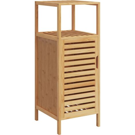 Armoire de salle de bain avec étagère 36x33x87 cm bambou