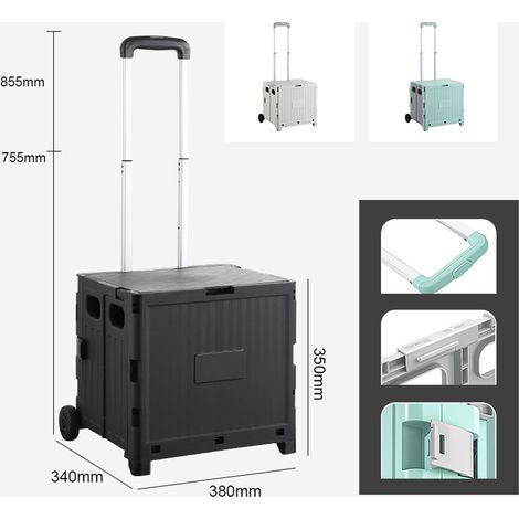 [JAMAIS UTILISÉ]Chariot de pique-nique/camping pliable et portable, panier de rangement pour fruits et légumes, chariot multifonctionnel à poignée télescopique