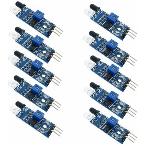 10pcs Module de Capteur Infrarouge d'Évitement d'Obstacle pour Robot de Voiture Intelligent Arduino (1/5)