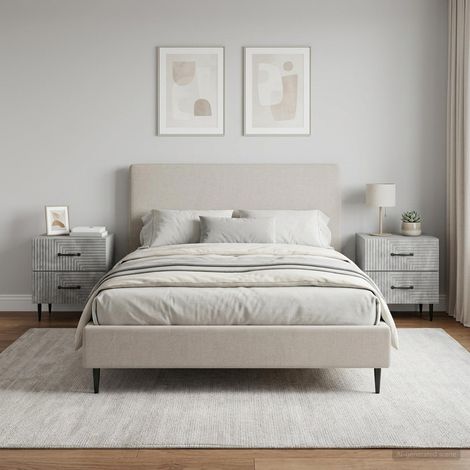 vidaXL Bedside Cabinet 2 pcs Concrete Grey 43 x 34.5 x 47.5 cm (1/5)