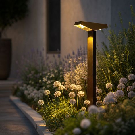 Lampe solaire jardin piquet LED 50LM étanche IP65 lumière blanche 3000K/6000K automatique sans fil pour pelouse terrasse extérieur (1/5)