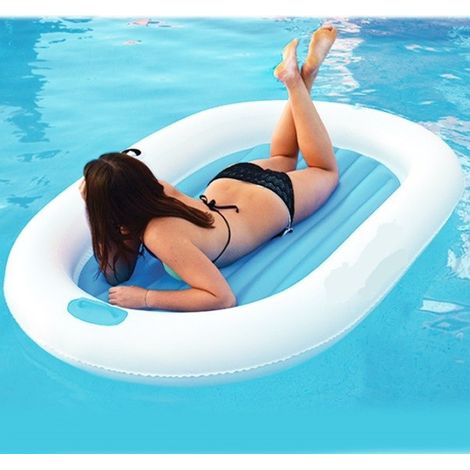 Matelas Ovale Gonflable Island Yacht Line Mer Piscine Pvc 185 X 117 Cm (1/2)