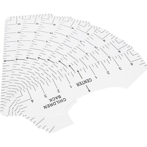 Set mit 9 Ausrichtungslinealen, Zentrierhilfe, Konturdesign, Nählineal für DIY-T-Shirts mit Rundhals- und V-Ausschnitt (1/5)