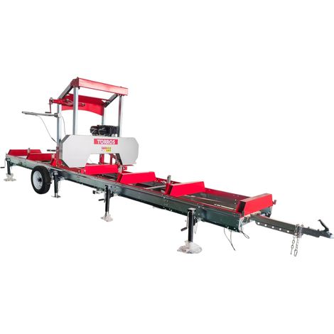 Scie à grumes sur remorque – Moteur essence Lifan 15ch - Longueur de coupe 4794 mm – Capacité diamètre Ø800 mm Torros HBZ790TL (1/5)
