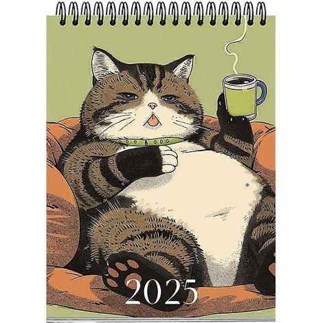 Calendrier 2025 avec chatons, calendrier des phases de la lune, agenda mensuel (voir illustration) (1/5)