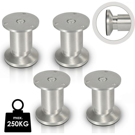 Randaco 4X 15CM patas de los muebles de aleación de aluminio Pata de soporte del sofá Pata ajustable del armario Pata del armario Pata del sofá Pata de la cama (1/5)