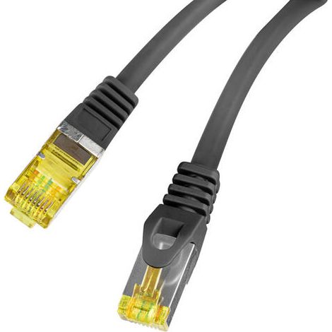 LATIGUILLO LANBERG CAT.6A S/FTP LSZH CU 0.25M FLUKE PASSED NEGRO (1/3)