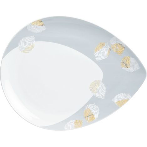 Plato Kahla Dîner Leaf of Gold MG en forma de lágrima, grande, diámetro 32 cm