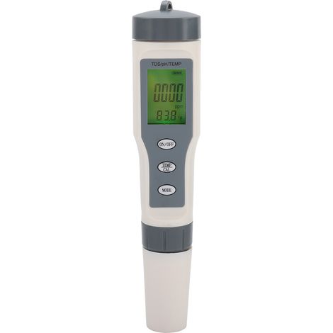 Testeur eau 3 en 1 pH TDS Température, Stylo numérique portable avec écran LCD, compensation automatique, idéal aquarium piscine (1/5)