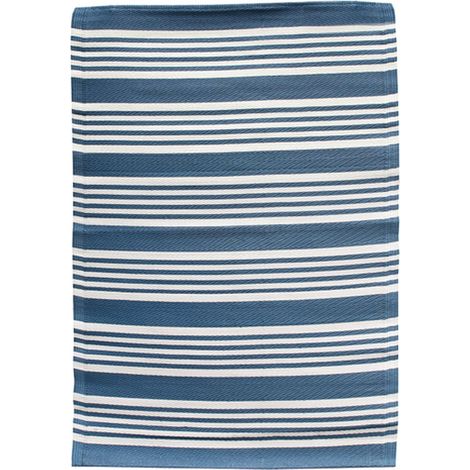 Tapis d'extérieur à rayures design bord de mer AZURA (1/2)