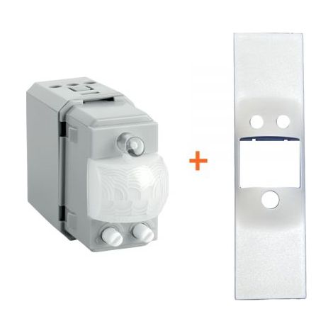 Perry sensore movimento luce incasso comp. Bticino Living Now bianca con crepuscolare - 1SPRM030B