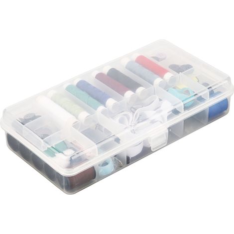 Mini Sewing Kit 2 Layers Multifunction 20Pcs Needles 8Pcs Threads Travel Sewing Kit for Repair Handicraft DIY (1/5)
