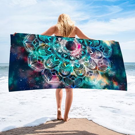 Strandtuch, ultrafeines, saugfähiges Strandtuch aus Fasern, bedrucktes Handtuch, Strandmatte