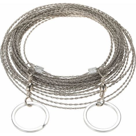 Scie A Fil Exterieure De 10 Metres De Long, Cable De Survie Pour Scie A Fil, Fil De Scie A Chaine-Karteo (1/4)