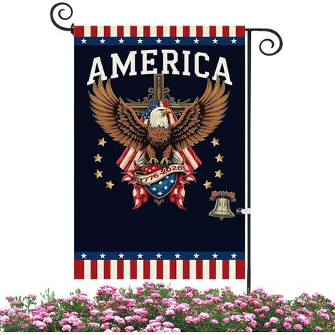 le 4 juillet 30 x 45 cm 250 Gedenkadler Gartenflagge Party (1/5)