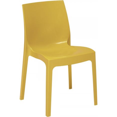 Sedia Interni / esterni Lucida Moderna Cucina Bar Ristorante Soggiorno giallo (1/3)