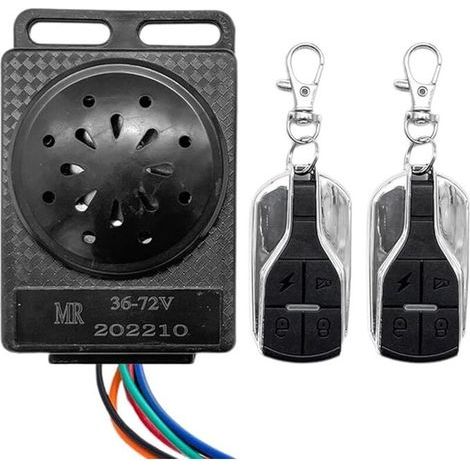 Alarme antivol vélo, alarme moto, système d'alarme antivol sécurité moto - antivol scooter électrique, protection antivol tricycle, moto électrique (1/4)