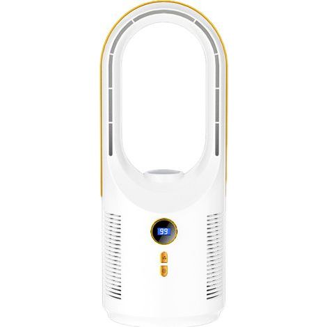 Small and quiet bladeless desk fan, 5 speeds, USB rechargeable (white)High quality, the ideal choice for families. (1/5)