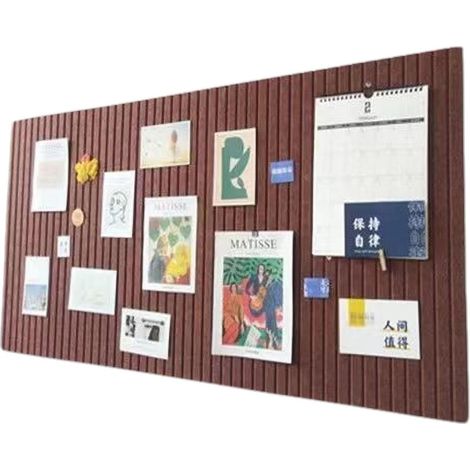 Panneau mural autocollant décoratif – Panneau acoustique en feutre pour photos et messages – Tableau mural de notes et décoration pour maison et bureau (40 × 60 cm - Rouge café) (1/4)