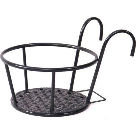 Mensola per vasi da balcone, fioriere sopra la piattaforma, porta vasi in metallo, ganci per vasi da fiori, porta vasi da balcone, vaso per piante