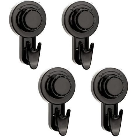 Lot 4 Plastic Suction Cup Hook Suction Wall Hook in New Strong Suction Cup/Towel Holder Bathrobe Crown Coat Tea Towel Suction Cup, Bathroom Kitchen Utensil 5KG Nior (1/5)
