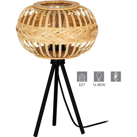 Lampada Da Tavolo Vintage Amsfield 1 Acciaio Nero 1 Luce E27 (1/4)