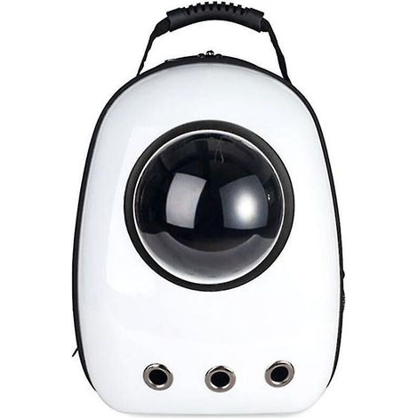 Sac de voyage portable de haute qualité pour chat/chien, style capsule spatiale, respirant et respirant - Blanc glacier (1/5)