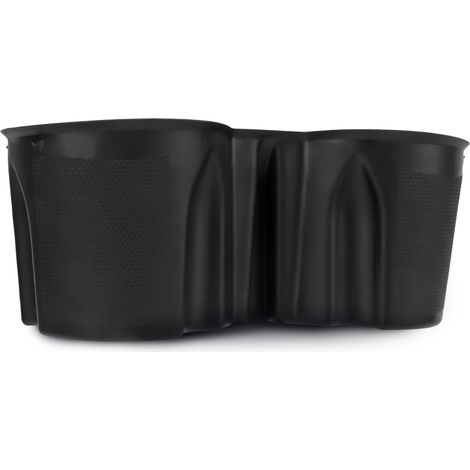Porte-gobelet noir avec insert antidérapant pour console centrale, compatible avec Tesla Model 3 et Model Y. (1/5)