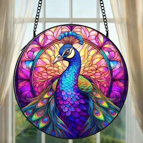 Vitrail tortue attrape-soleil 16 cm décoration fenêtre suspension raffinée cadeau grand-mère (1/5)