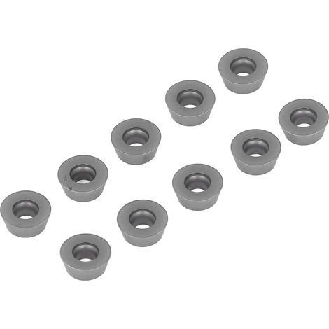 10 plaquettes de coupe rondes en carbure à revêtement noir pour tournage et fraisage CNC (RDMW1204MOE-P) (1/5)