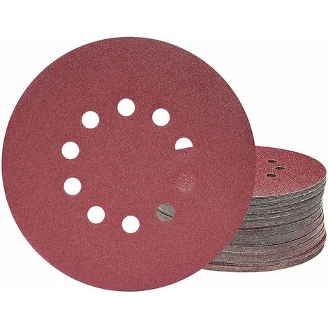 Disque De Meulage - 225 mm - Grain P120 - Pour Ponceuse À Col Long - Ponceuse À Parois Sèches - Ponceuse À Girafe - 25 Pièces