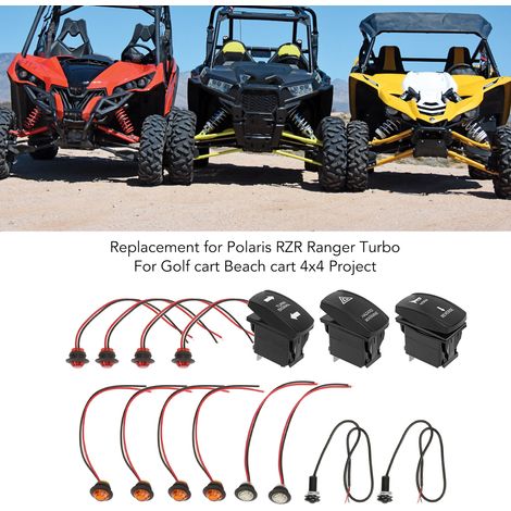 Kit Indicateurs de Clignotants pour UTV - Harness et Relais 12V avec Interrupteur pour Golf Cart et Projet 4x4 (1/5)