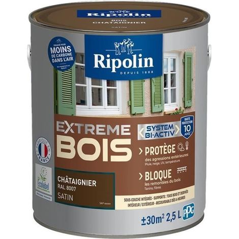 Extremfarbe Holz - Kastanie satin - RIPOLIN - 2,5 L (1/5)