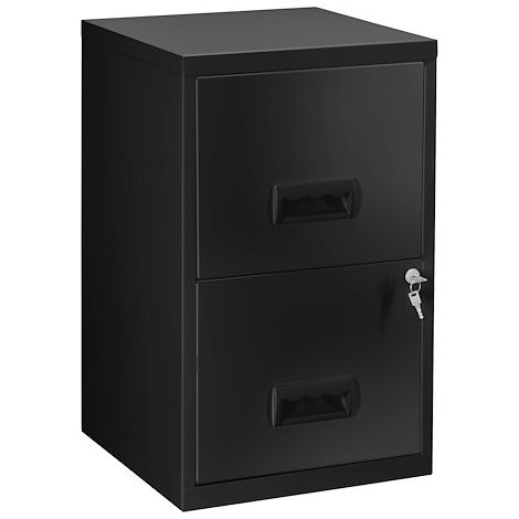 Classeur monobloc à 2 tiroirs - noir - Maxiburo