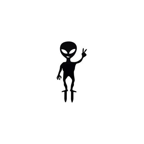 Silhouette extraterrestre décorative de jardin, ornement de pelouse – (1/5)