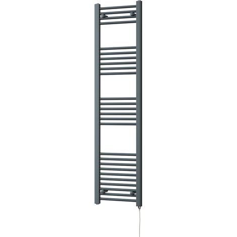 Zennor - Anthracite Electric Towel Rail H1600mm x W400mm Straight 500w Standard (1/3)