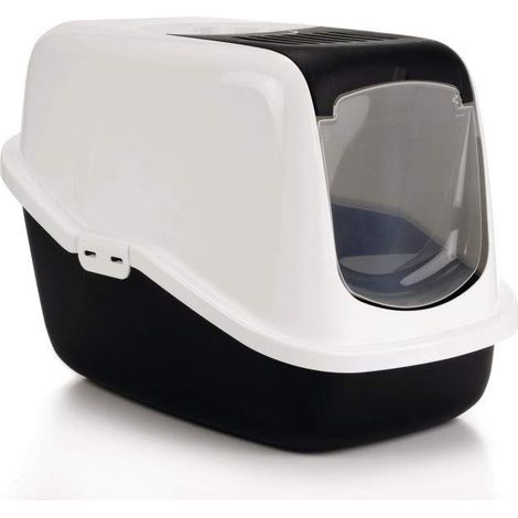 Savic Nestor Cat Toilet Home Wht/Bk 56x39x38.5 - 37656