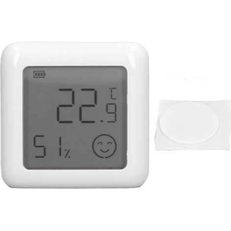 Termómetro inteligente, pantalla LCD, monitorización mediante aplicación, rango de -10 a 50 °C, para dormitorio y oficina. (1/5)