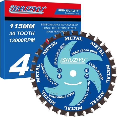 115mm 30T, Trou Central 9.5mm, Kerf Super Fin 1.6mm, Lame De Scie Circulaire, Scie Sans Fil Comme Accessoires, Pour Couper Le Métal, Barre De Fer En Acier, Tôle (1/5)