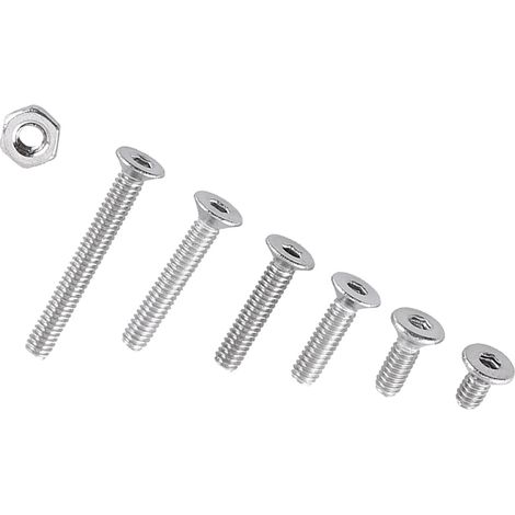 Ensemble de 250 boulons et écrous hexagonaux M2 A2 en acier inoxydable (1/5)