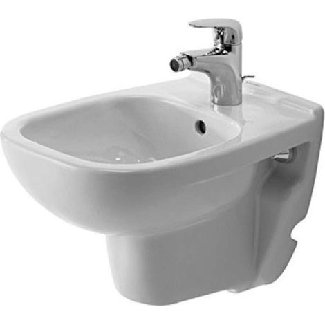 D-Code Wand-Bidet Compact mit Überlauf, mit Hahnlochbank, weiß (1/4)