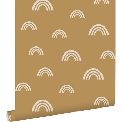 papier peint arcs en ciel jaune ocre  - ESTAhome (1/5)
