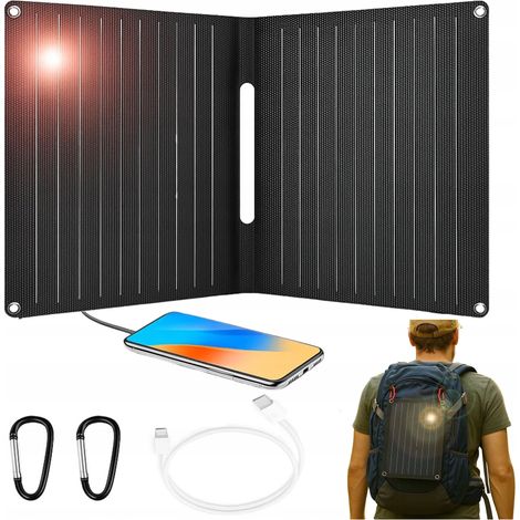 SOLAR-TELEFON-LADEGERÄT 15W SOLARPANEL REISE FALTBAR USBC (1/5)