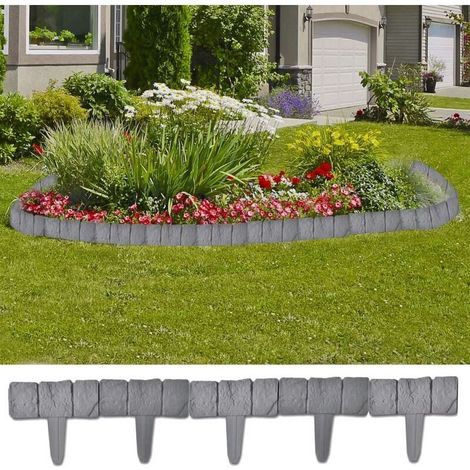 Bordatura giardino finta pietra 41 pezzi 10 m