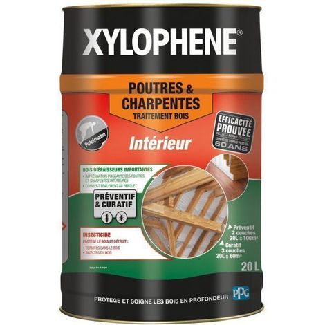 Tratamiento insecticida para vigas y estructuras de madera 20 litros - Xylophene